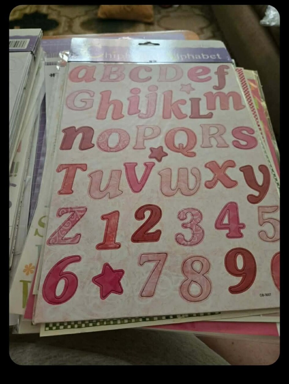 Alphabet & Number Sticker Sheet  Note:  Some May Be Missing!!